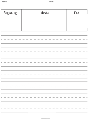 Writing Paper - Handwriting Lines with Story Plan Box | Fuel the Brain