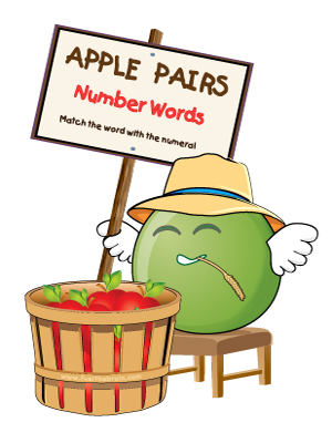 Apple Pairs - Number Words - Preview 2